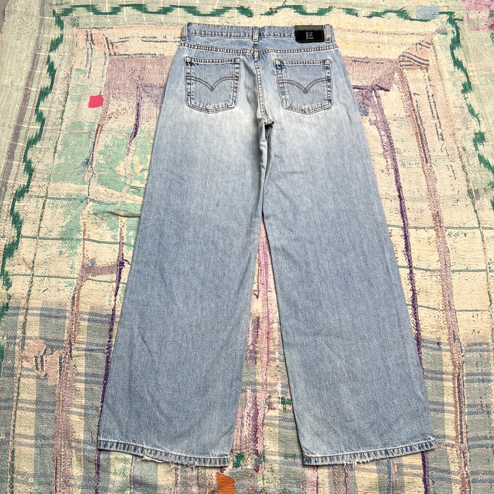Vintage Levi's L2 Wide Leg Jeans Mens 29x30 Loose Baggy Blue Denim 90s Skate